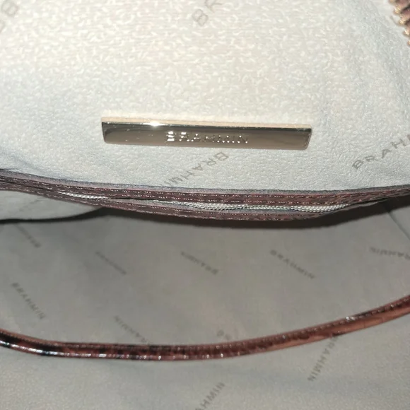 Brahmin Brown Crocodile-Embossed Backpack - Picture 8 of 10